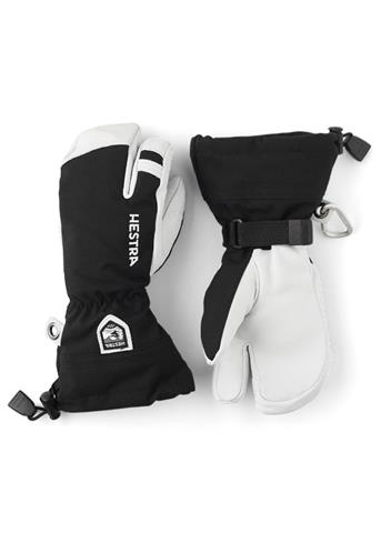 Junior Army Leather Heli Ski 3 Finger Glove