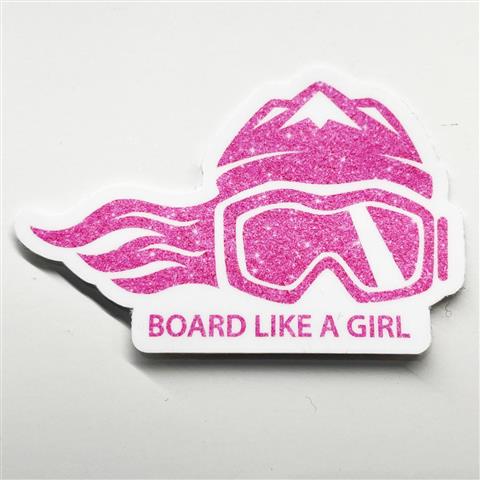 3 Pink Glitter Sticker