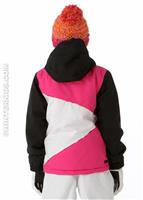 'Girls Julius Zig-Zag Insulated Jacket (Black) - Back View                                                                                                                                             