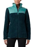 Women's Winter Pass Fleece Full Zip - Dark Sea / Copper Orange - Columbia Womens Winter Pass Fleece Full Zip - WinterWomen.com                                                                                         