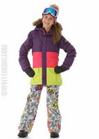 F15 Girls Polly Insulated Jacket - Violet Colorblock - 686 Girls Polly Insulated Jacket                                                                                                                      