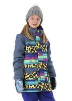 Girls Elstar Parka Jacket - Light Denim / Leopardy Cat - Burton Girls Elstar Jacket - winterkids.mom                                                                                                           