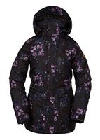 Women's Shelter 3D Stretch Jacket - Black Floral Print - Volcom Womens Shelter 3D Stretch Jacket - WinterWomen.com                                                                                             