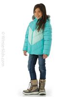 Girls Arctic Blast Jacket - Dolphin / Sea Ice - Columbia Girls Arctic Blast Jacket - winterkids.mom                                                                                                   