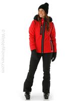 Ellie Faux Fur Parka - Red / Black - Nils Ellie Faux Fur Parka - WinterWomen.com                                                                                                           