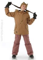 Girls So Minty Insulated Jacket - Coffee - Volcom Girls So Minty Insulated Jacket - winterkids.mom                                                                                               