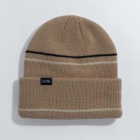 Headwear Wayne Beanie - Classic Cuffed Knit Winter Hat - Khaki / Black