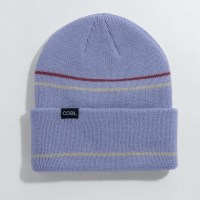 Headwear Wayne Beanie - Classic Cuffed Knit Winter Hat - Lavender / Pink