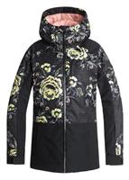 Women's Torah Bright Snowflake Jacket - True Black / Torah'S Roses - Roxy Womens Torah Bright Snowflake Jacket - WinterWomen.com                                                                                           