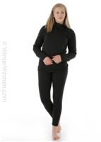 Women's Northern Ridge Polar Stretch Fleece Half Zip - Black - Northern Ridge Womens Polar Stretch Fleece Half Zip - WinterWomen.com                                                                                 