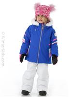 Toddler Girls Katelyn Jacket W/ Faux Fur - Iris Blue (20162) - Toddler Girls Katelyn Jacket W/ Faux Fur - winterkids.mom                                                                                             