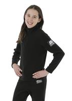 Junior 1/4 Zip Black Fleece Top