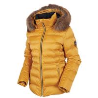 Women's Fiona Jacket with Real Fur - Golden Glow