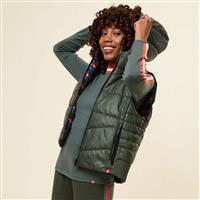 Women's Vesta Reversible Hooded Vest - Forest Stripe