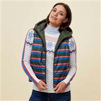 Women's Vesta Reversible Hooded Vest - Forest Stripe