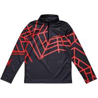 Boy's Spyder Radial Zip T-Neck - Black