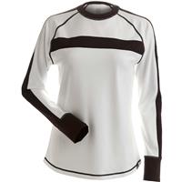 Women's Blake Base Layer Top - White / Black Thread