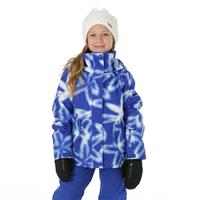 Girls Jetty Jacket - Bluing Frozen Flower (PRC2)