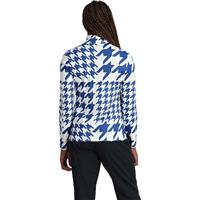 Women's Houndstooth 1/2 Zip - Electric Blue