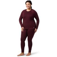 Women's Classic Thermal Merino Base Layer Crew Plus - Black Cherry Heather