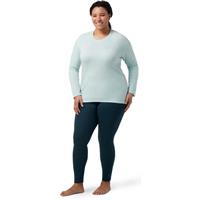 Women's Classic Thermal Merino Base Layer Crew Plus - Bleached Aqua Heather