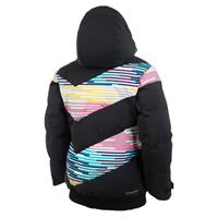 Girls Lana Jacket - Black / Brick Print -                                                                                                                                                       
