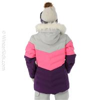 Girls Nola Jacket - Oyster / Neon Pink / Amethyst -                                                                                                                                                       