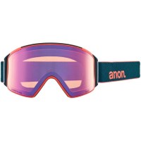 M4S Cylindrical Goggles + Bonus Lens + MFI Face Mask - Deep Emerald Frame w/ Perceive Variable Blue & Perc Cloudy Pink Lenses (23577102400)