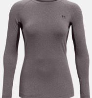 Women's ColdGear Authentics Crew - Charcoal Light Heather / Black