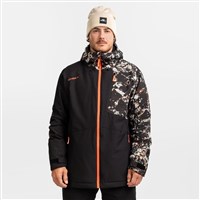 Men's Block Snow Jacket - Black / Beige Qry