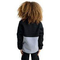 Kids' Cinder Fleece Anorak - True Black / Gray Heather