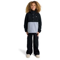 Kids' Cinder Fleece Anorak - True Black / Gray Heather