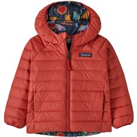 Baby Reversible Down Sweater Hoody - Salmon Energy / Ink Black