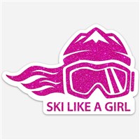3 Pink Glitter Sticker