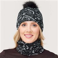 Women's Graffiti Beanie Black - Black