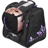 Powder Trekker Ski Boot Backpack - Black / White / Lavender