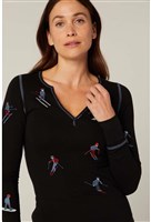 Women's Slope II Henley Shirt - Black