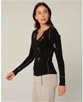 Women's Slope II Henley Shirt - Black