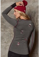 Women's Slope II Henley Shirt - Heather Grey