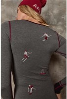 Women's Slope II Henley Shirt - Heather Grey