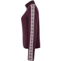Fera Tina Zip Sweater - Women's - Aubergine / Winter White