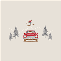 Women's Maple Tee Graphic - Car Jump
