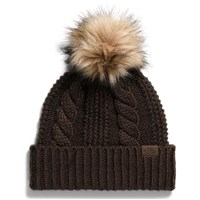 Women's Oh Mega Fur Pom Beanie - Dark Chestnut
