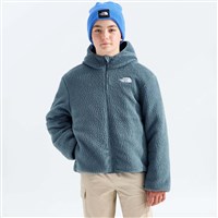 Boys' Reversible Shasta Full Zip Hooded Jacket - Pale Teal / Granite Grey