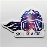 3 Galaxy Sticker - Ski Like A Girl