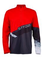 Men's Mandate Zip T-Neck - Ebony Volcano - Spyder Men's Mandate Zip T-Neck - WinterMen.com                                                                                                       