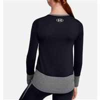 Girl's ColdGear Long Sleeve Crew - Black / White - Girl's ColdGear Long Sleeve Crew                                                                                                                      