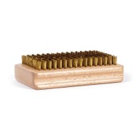Brass Wax Brush - Natural Wood
