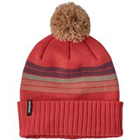 Youth Powder Town Beanie - Forest Stripe Knit / Sumac Red (FSRE)