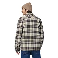 Men's Insulated Organic Cotton MW Fjord Flannel Shirt - Ice Caps / Smolder Blue (ICBE)